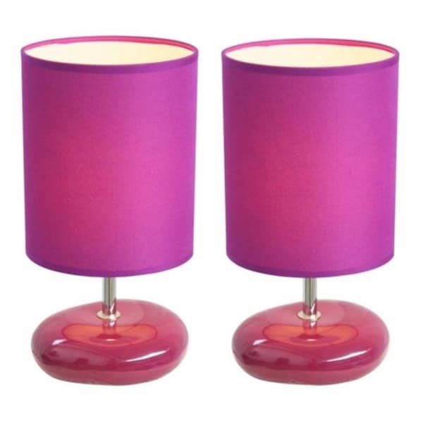 Lettherebelight All the Rages Stonies Purple Small Stone Look Lamp - 2 Pack LE4117 - main